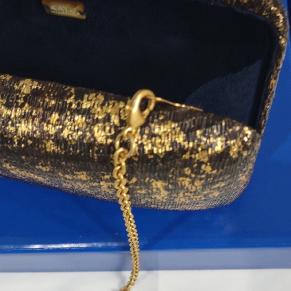 KAYU Elegant Gold and Black Clutch - Picture 16 of 17